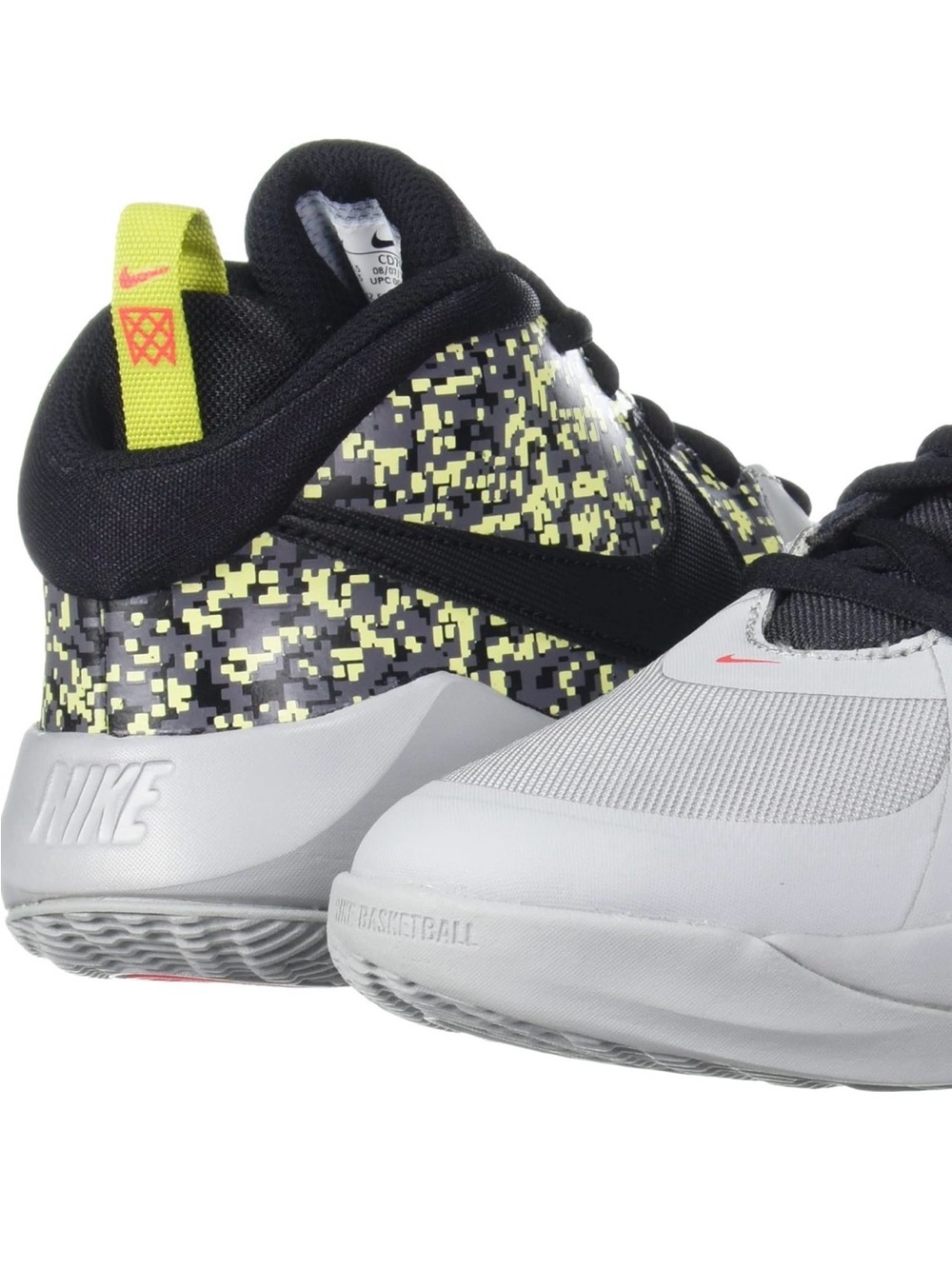 Nike Kids' Gray, Black and Yellow High-Top Sneakers. Used once - Picture 3 of 9